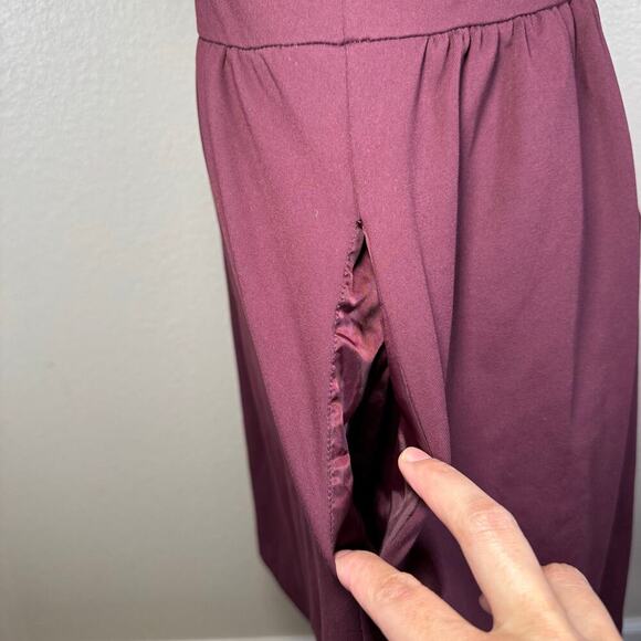 Cynthia Rowley Burgundy Purple Sleeveless V Neck Stretchy Pockets Dress Size M - Picture 5 of 8